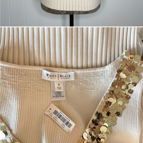 NWT White House Black Market Sequined sweater. - Picture 9 of 10